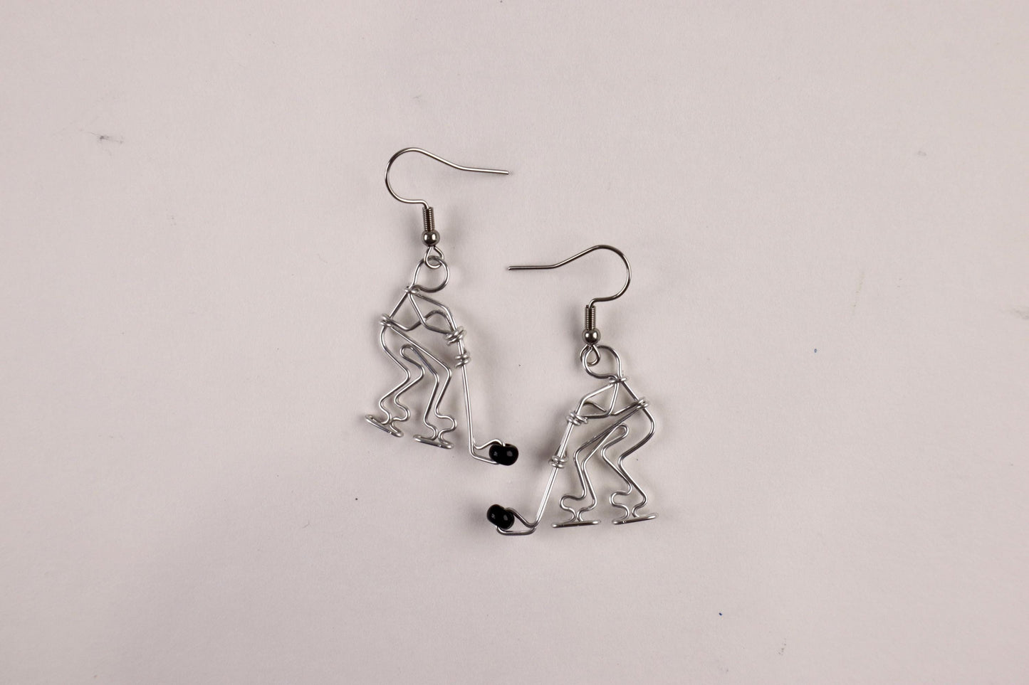 Ringette Player Earrings Wire Jewelry Gift for Girls