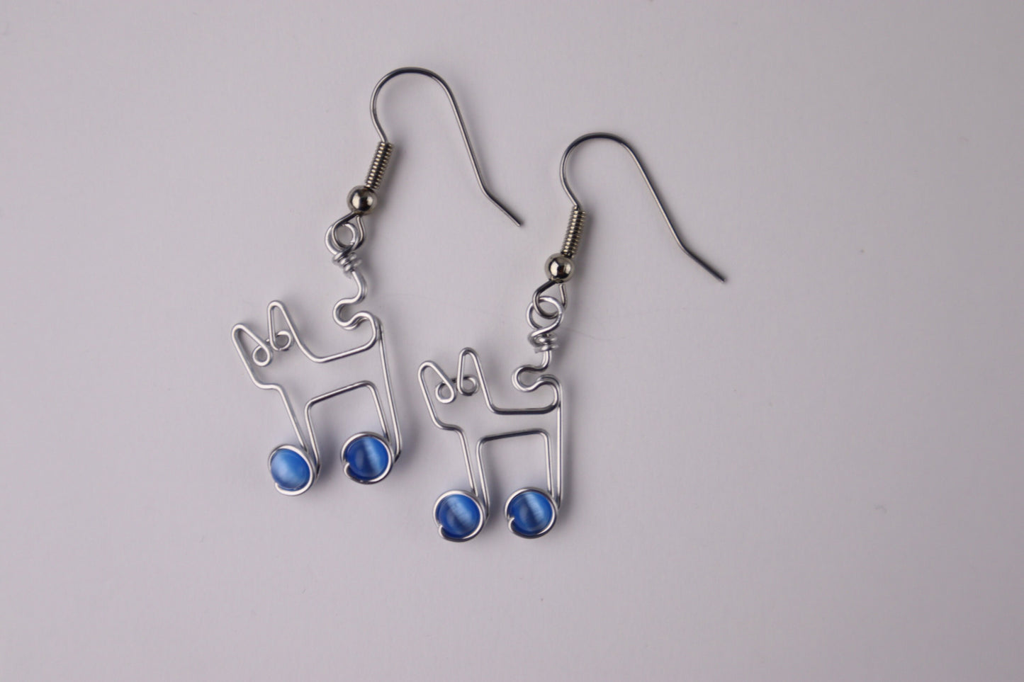 Cat Music Notes Earrings // Gift for Cat Lovers and Musicians
