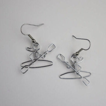 Canoe Paddling Earrings Gifts for Canoeists Lightweight, Non-Tarnish Wire