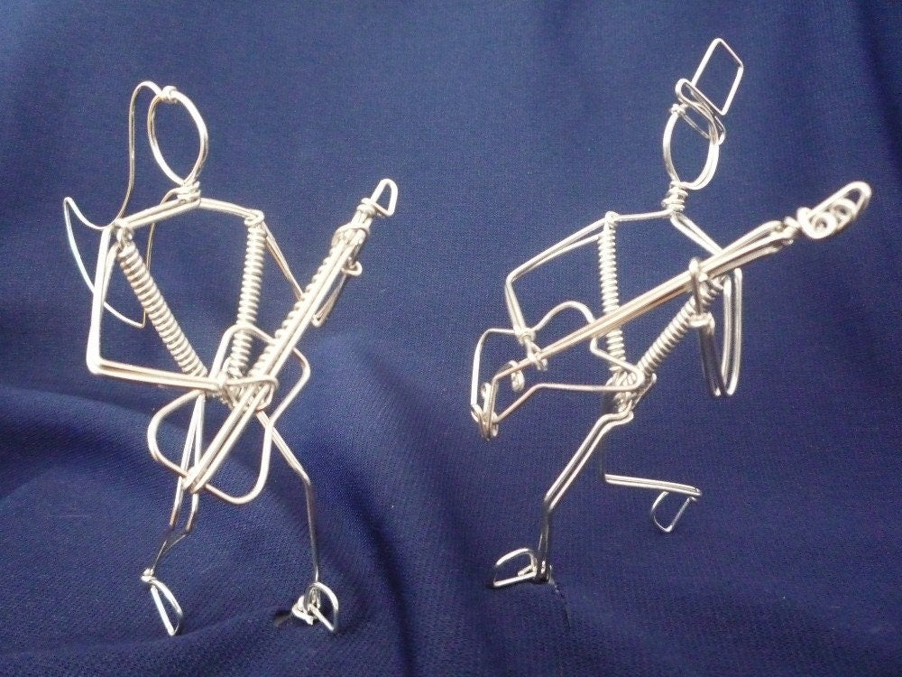 Guitar Player Ornament Wire Decoration
