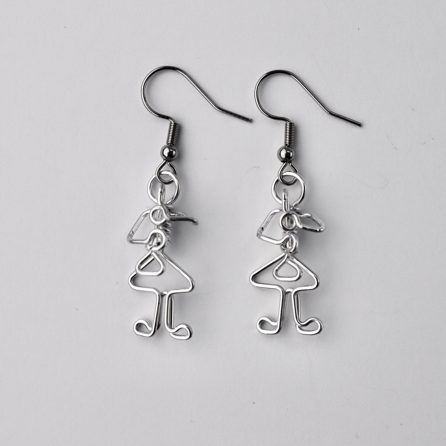 Trumpet Player Earrings, Gift for Musicians, Dangling, Non-tarnish, Lightweight