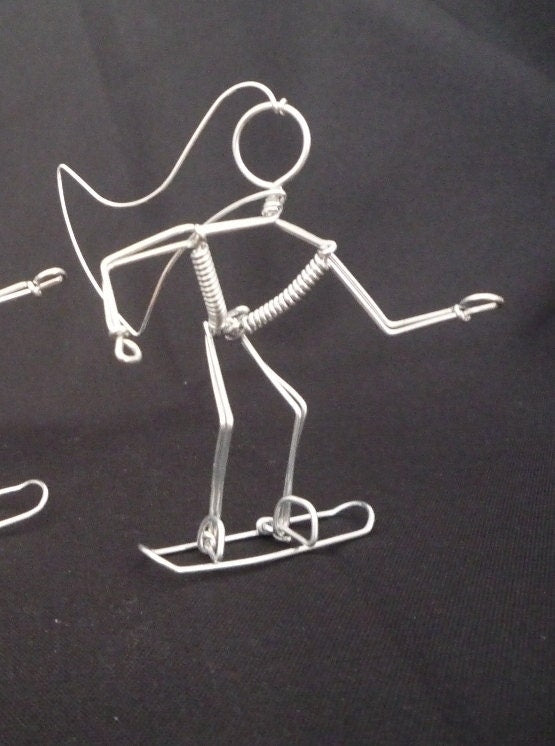 Snowboard Ornament Wire Art Sculpture Decoration Gift for Snowboarders
