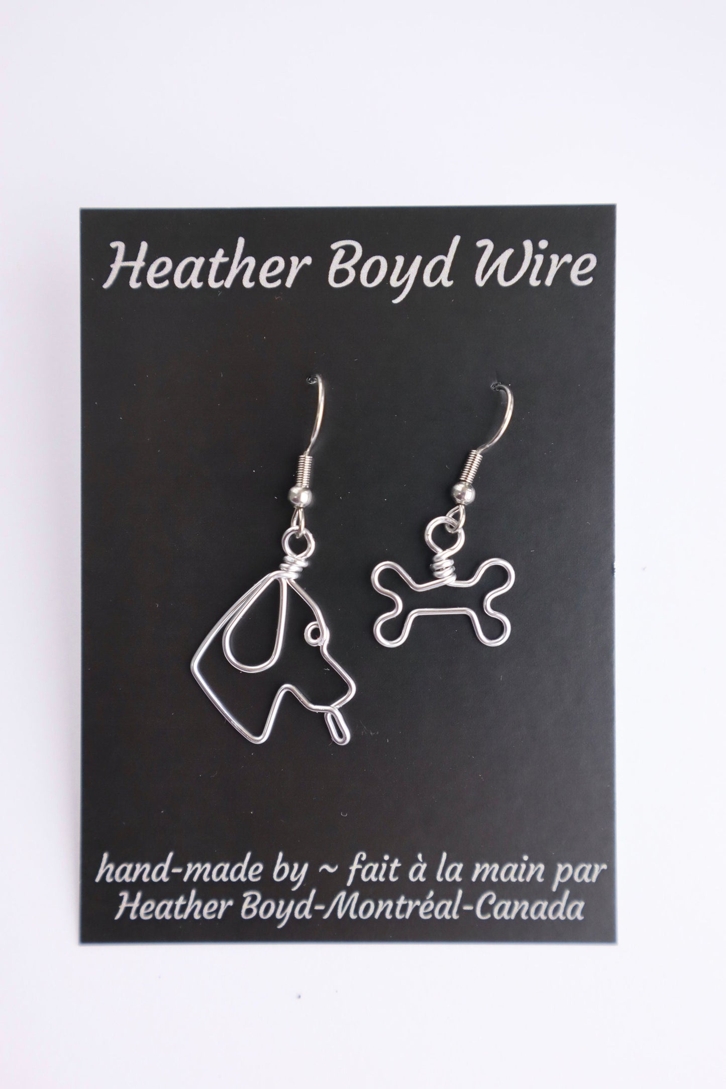 Dog Head Earrings or Dog and Bone Earrings Mix and Match