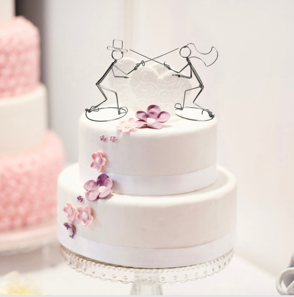 Fencing Wedding Cake Topper Wire Ornament Decoration