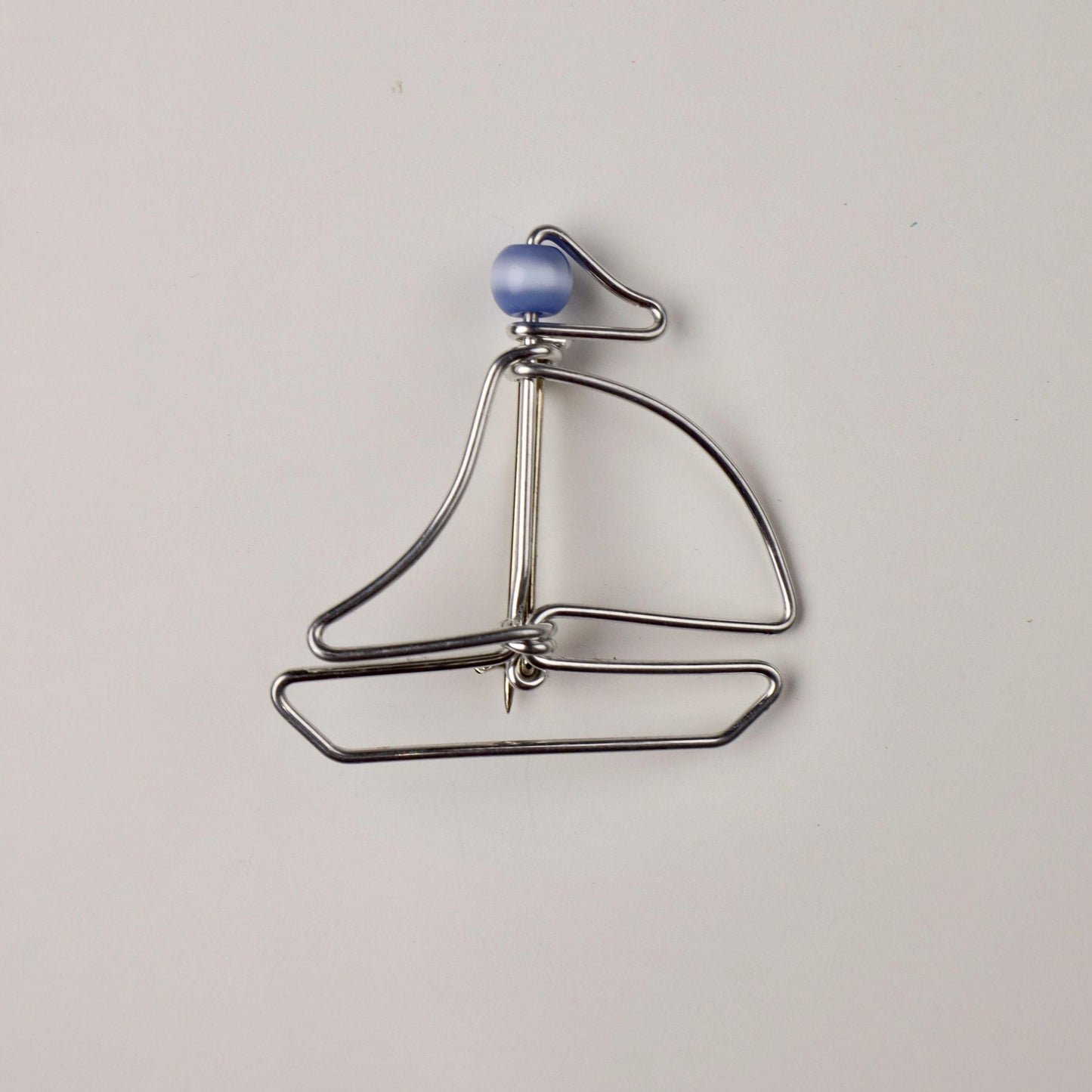Wire Sailboat Brooch or Bookmark Gift for Sailors