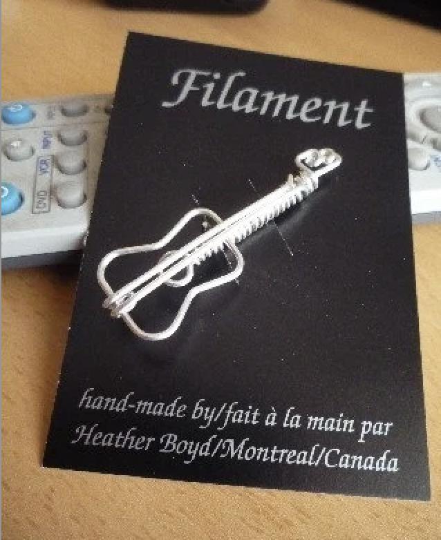 Guitar Brooch or Bookmark // Gift for Guitar Player