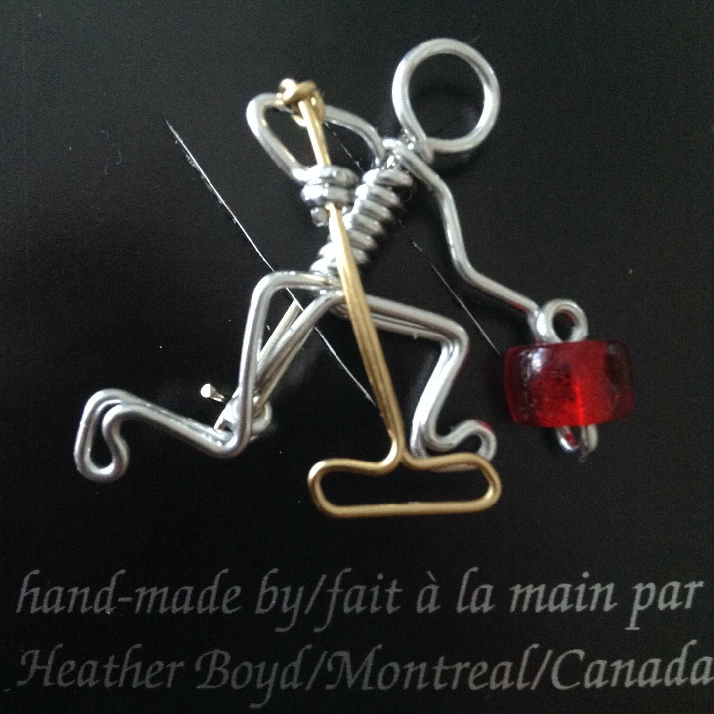 Curling Player Brooch or Bookmark // Gift for Curlers