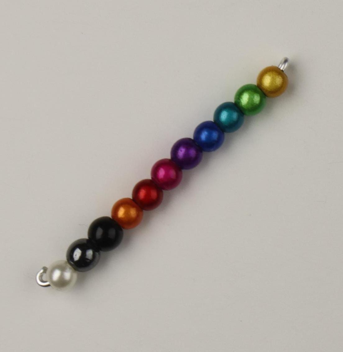 Seated Cat Brooch or Bookmark with Beaded Collar