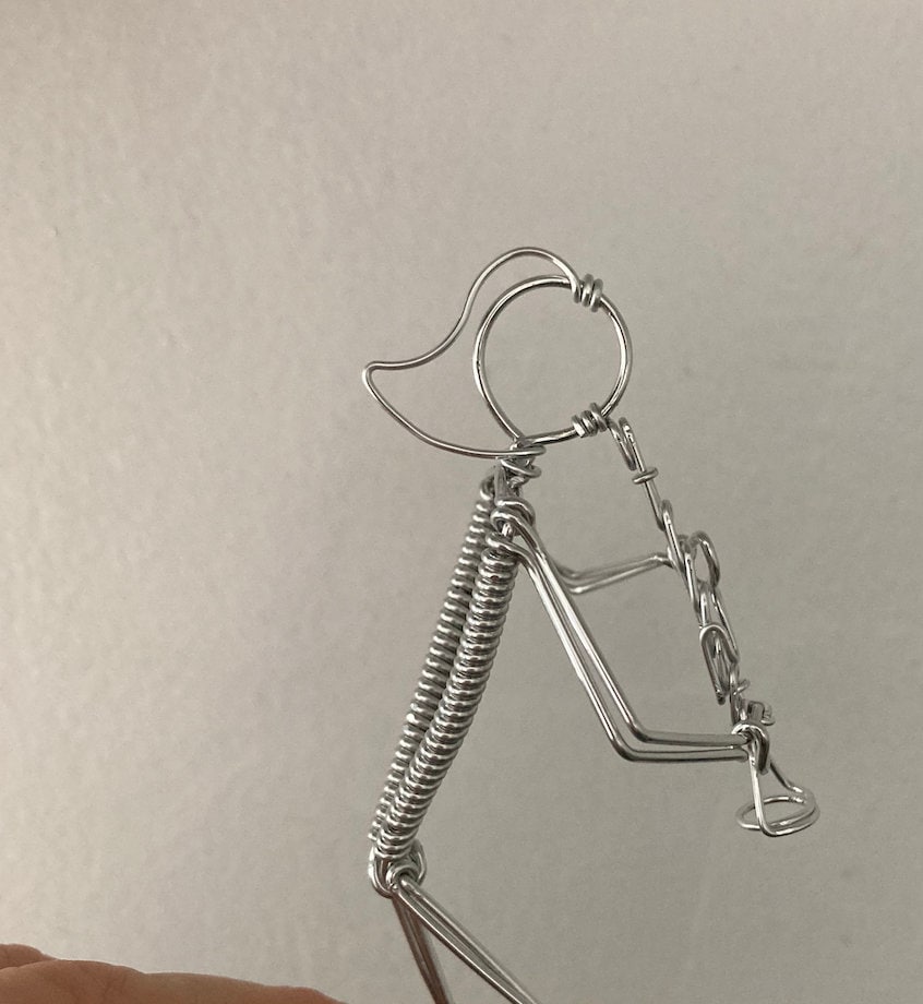 Wheelchair Rider Ornament Wire Art Sculpture Decoration