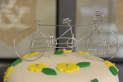 ETSY'S PICK Tandem Bicycle Wedding Cake Topper