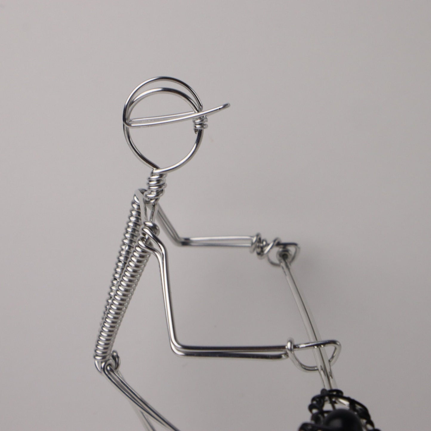 Lacrosse Player Ornament Freestanding Miniature Wire Sculpture, Gift for Sports Fans