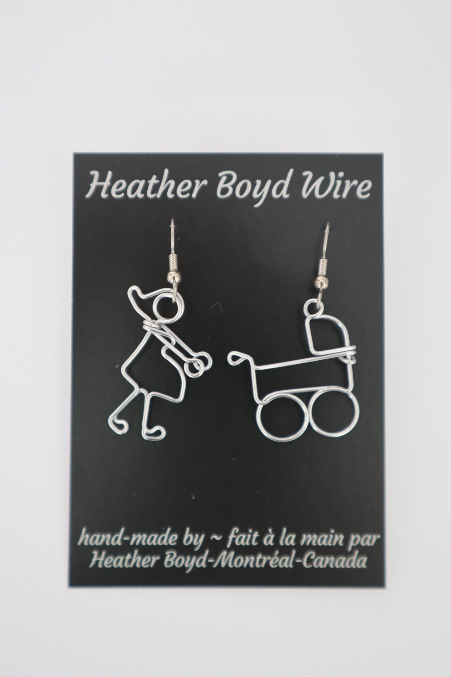 Lady with Baby Carriage Earrings Mother-to-be Maternity Gift