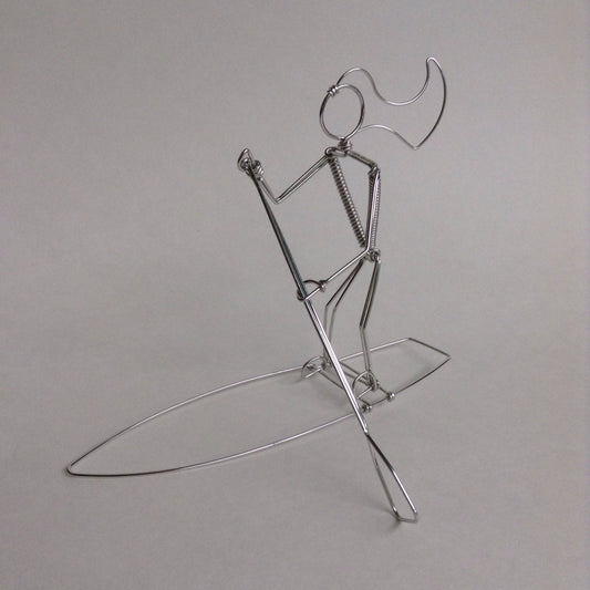 SUP Paddleboard Ornament Wire Art Sculpture Gift for Paddlers