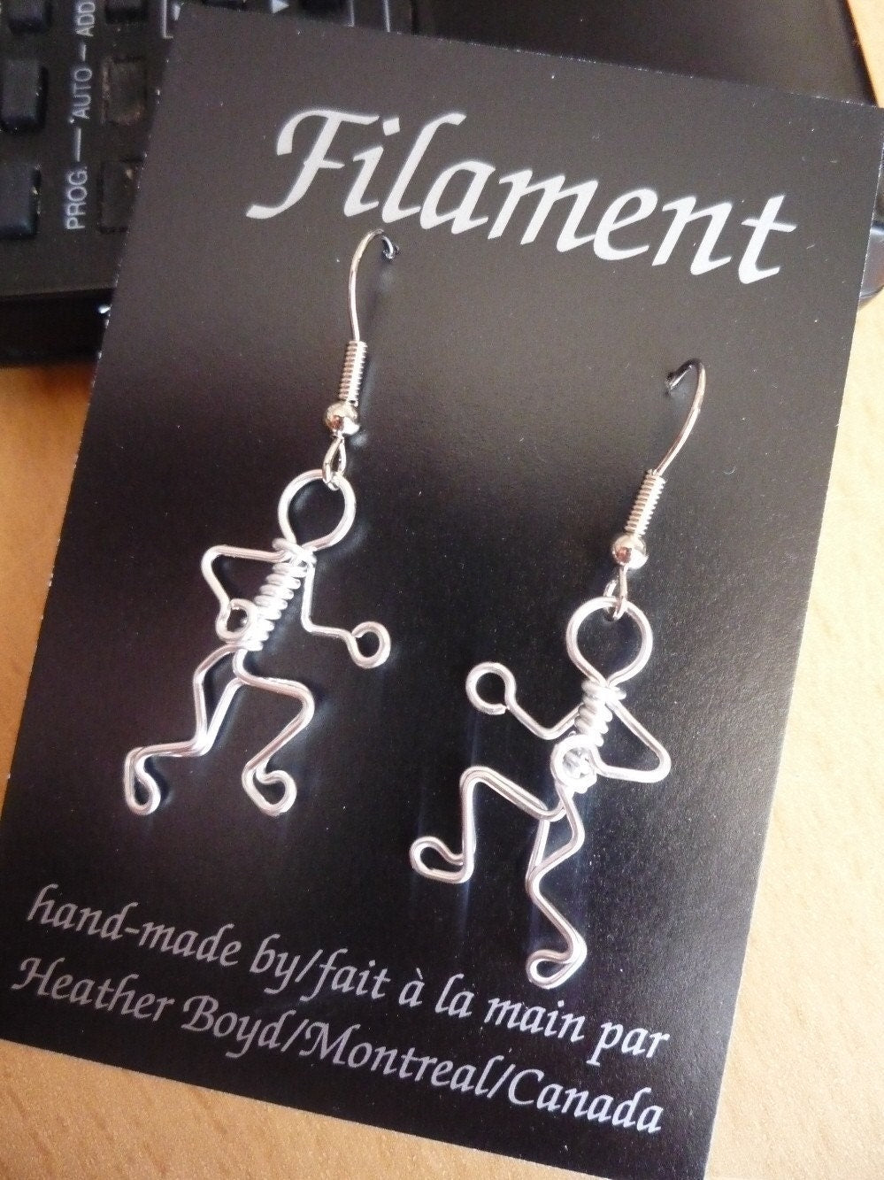 Boston Marathon Runner and Running Shoe Earrings