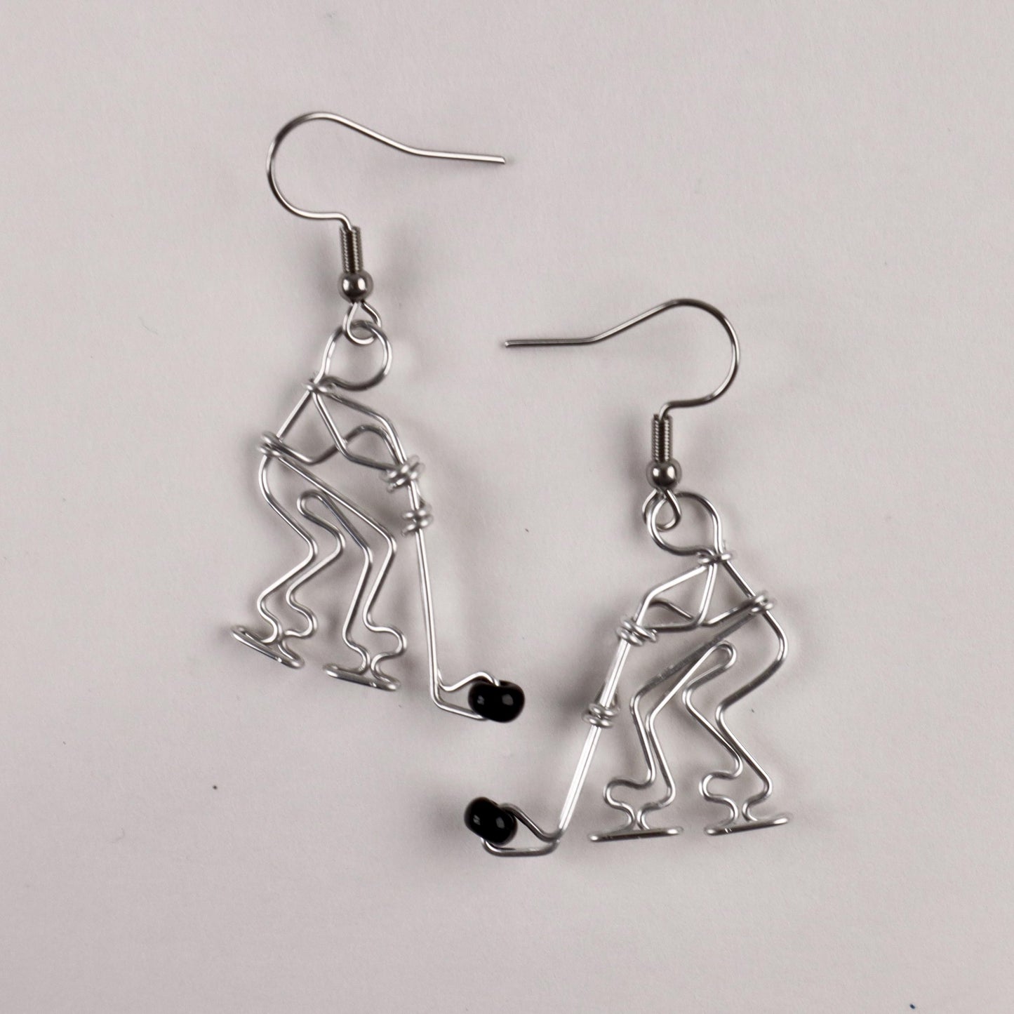 Ringette Player Earrings Wire Jewelry Gift for Girls