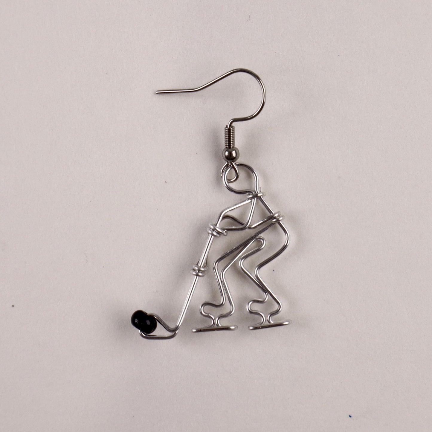 Ringette Player Earrings Wire Jewelry Gift for Girls