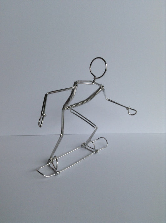 Snowboard Ornament Wire Art Sculpture Decoration Gift for Snowboarders