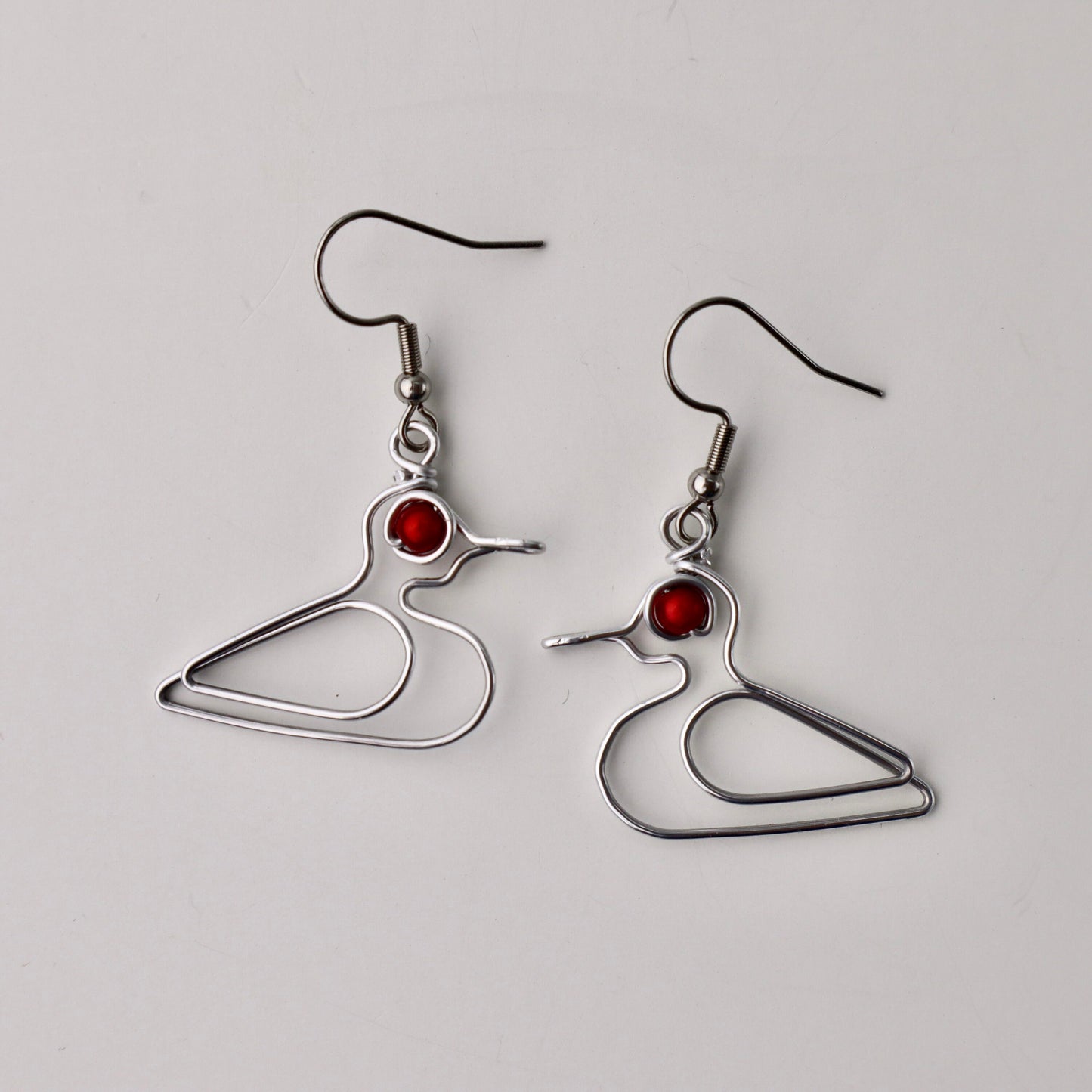 Wire Loon Earrings with optional Miracle Bead Eyes