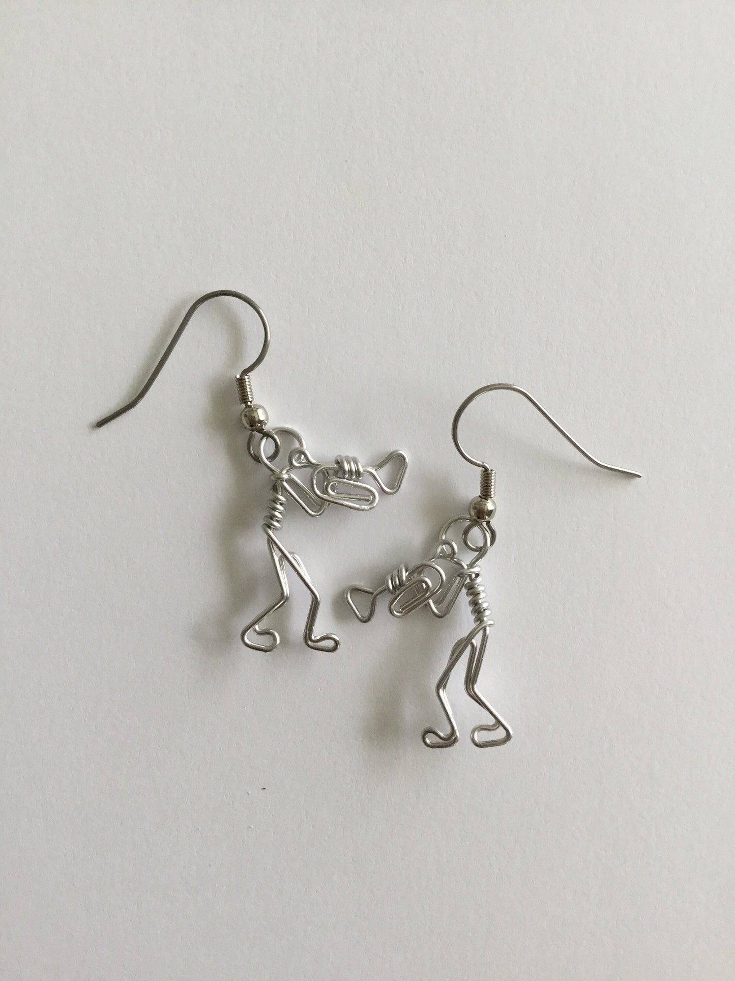 Trumpet Player Earrings, Gift for Musicians, Dangling, Non-tarnish, Lightweight