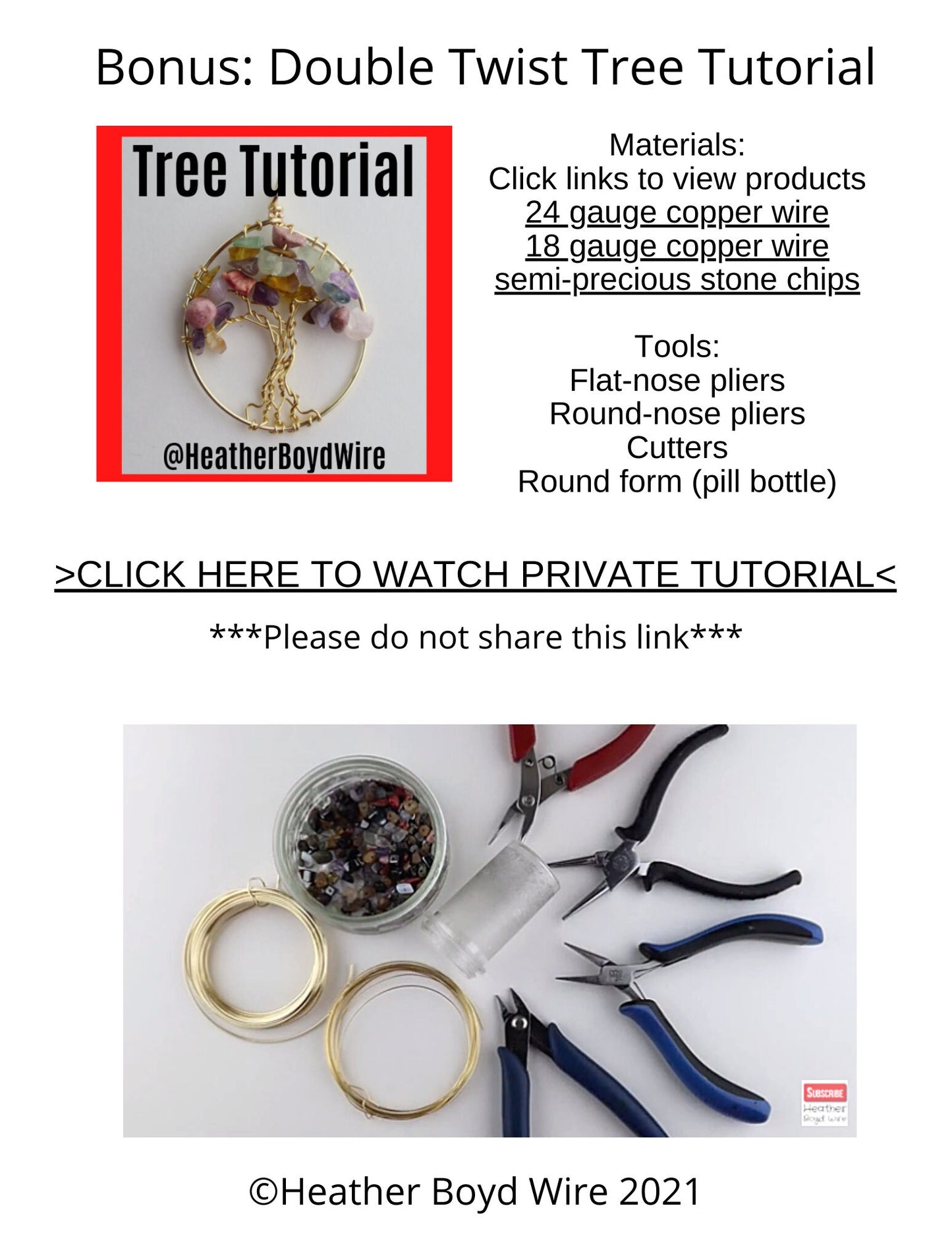 How to Make Wire Trees // Pendants and Ornaments Templates and Tutorials Ebook