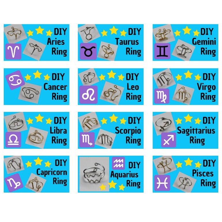 Create Zodiac Wire Jewelry Ebook //Templates & Tutorials PDF Patterns