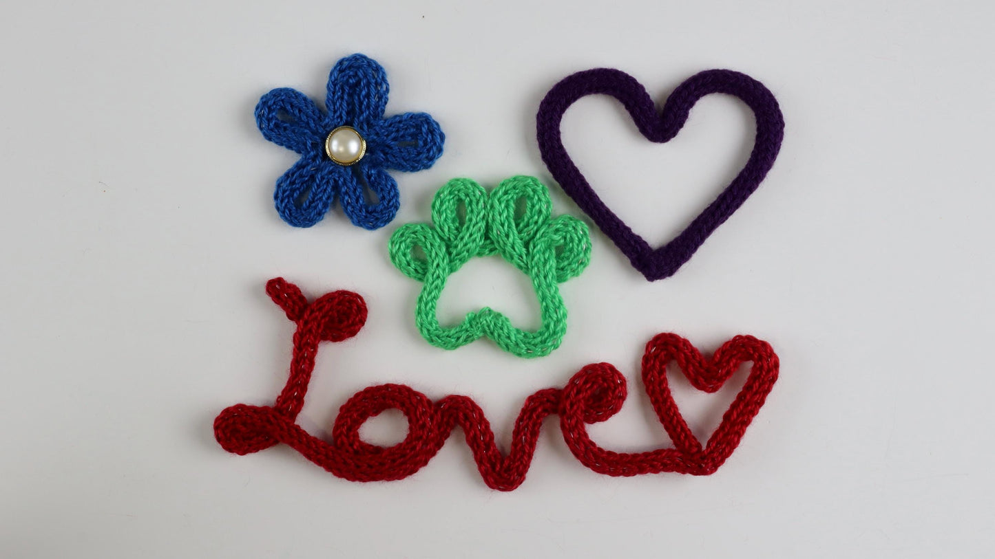 Knitted Wire Art Ornaments Patterns Knitting Mill I-Cord Templates and Tutorials Ebook