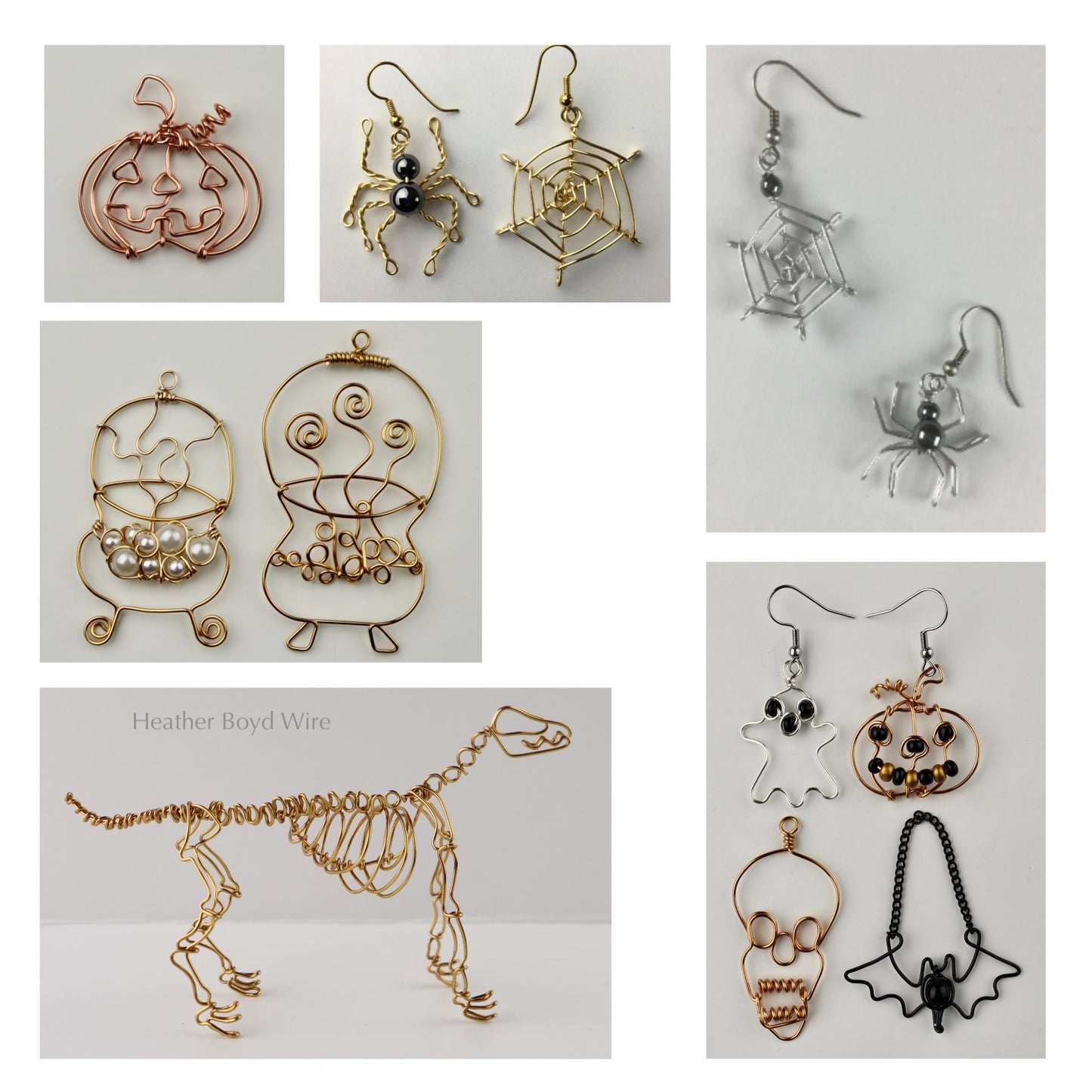DIY Halloween Jewelry & Decoration Patterns | Wire Art Templates Tutorials ebook