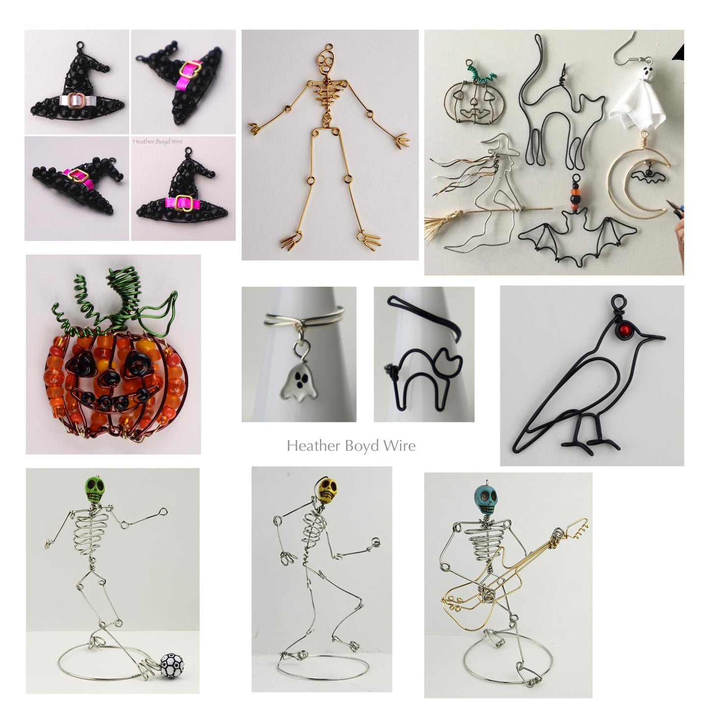 DIY Halloween Jewelry & Decoration Patterns | Wire Art Templates Tutorials ebook